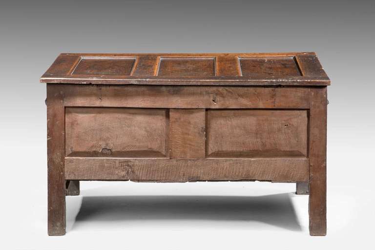 18th Century and Earlier Early 18th Century Panelled Kist Coffer
