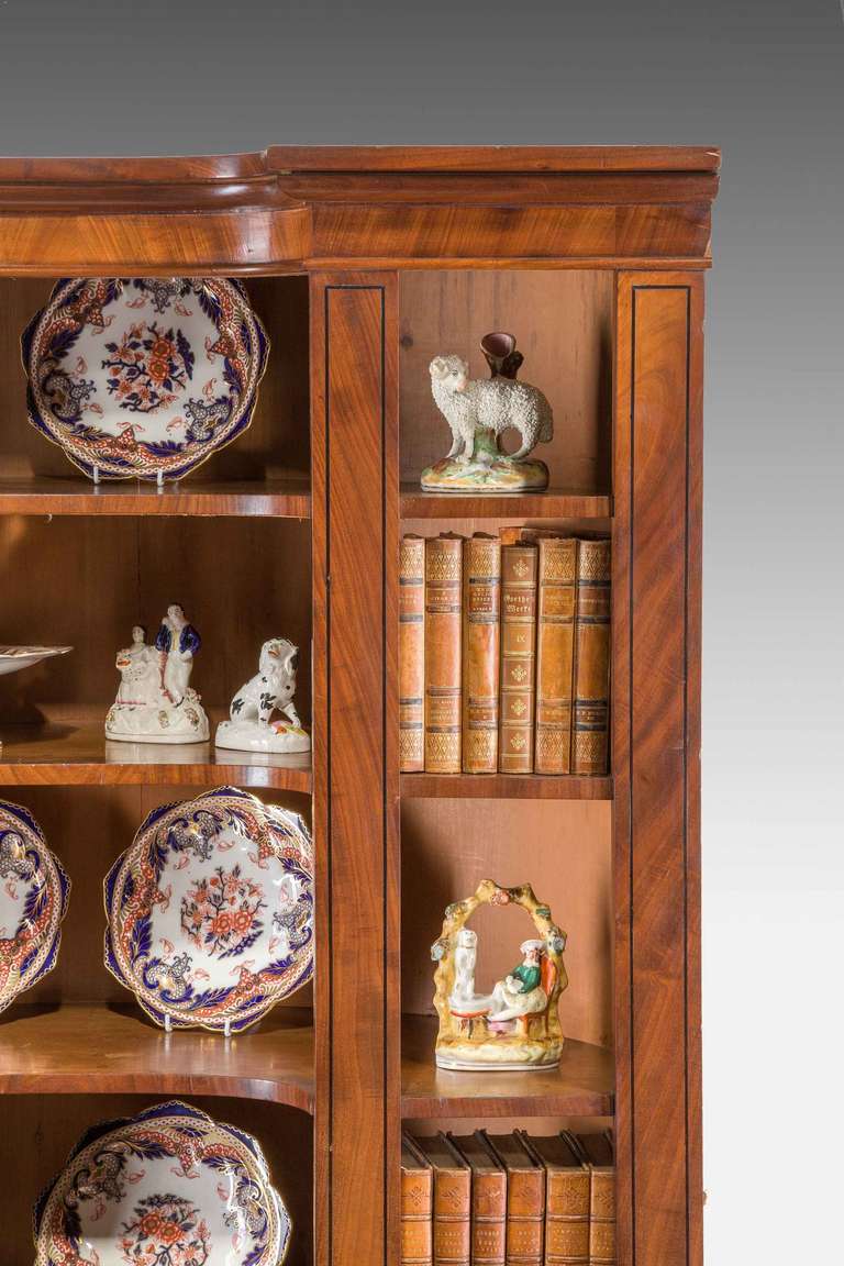 Mahogany Regency Period Open Bookcase