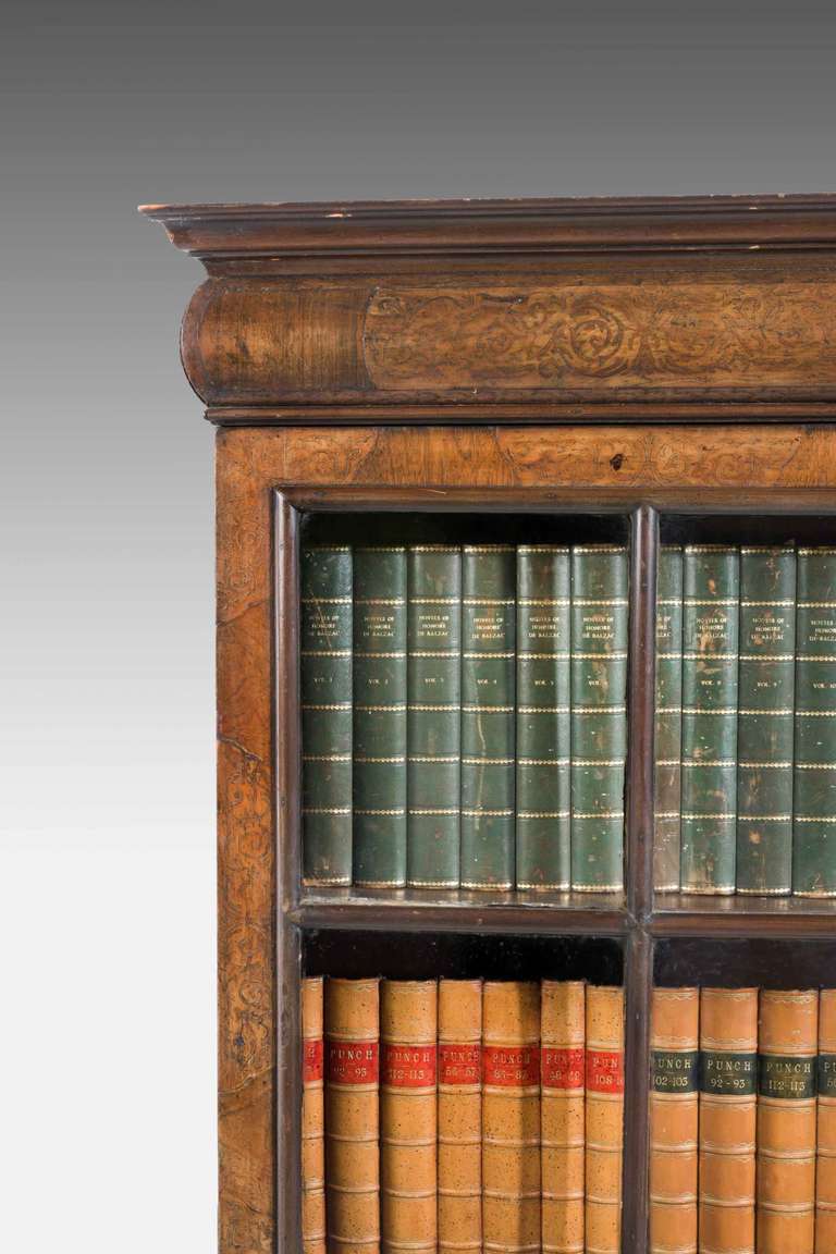 William and Mary Style Marquetry Cabinet Bookcase In Good Condition In Peterborough, Northamptonshire