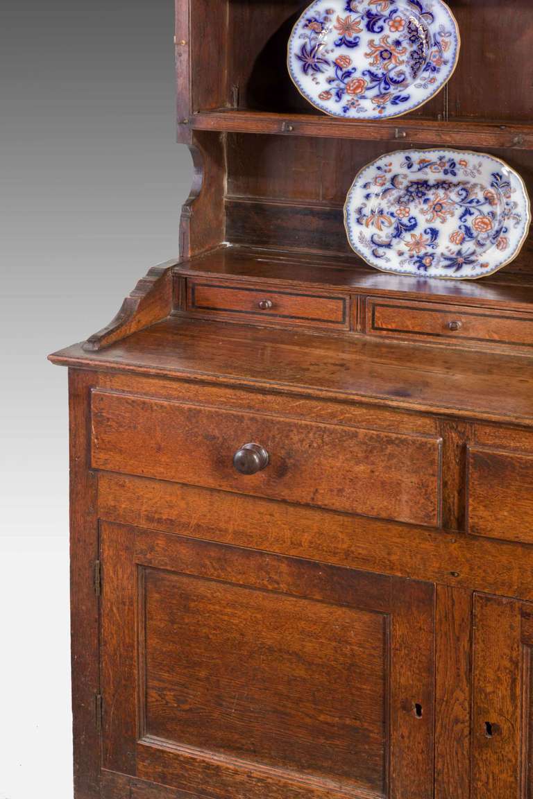 Oak Late 18th Century Dresser and Rack