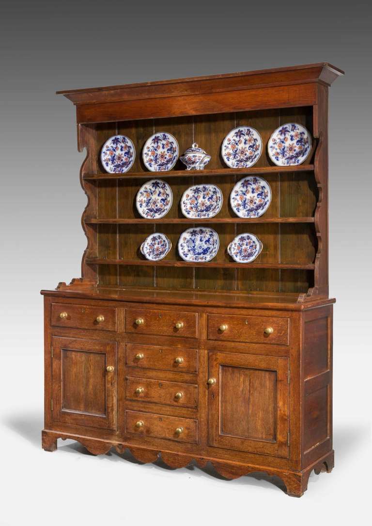 19th Century Oak Dresser and Rack at 1stDibs