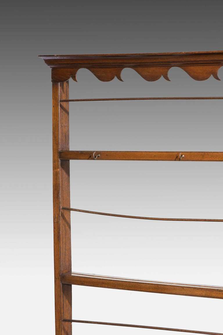 18th Century George III Period Oak Dresser and Rack