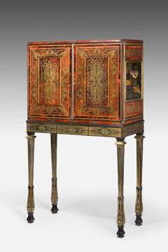 Antique 18th Century Boulle Cabinet On Stand