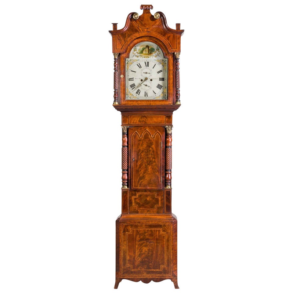 19th Century Mahogany Long Case Clock by William Hay of Wolverhampton
