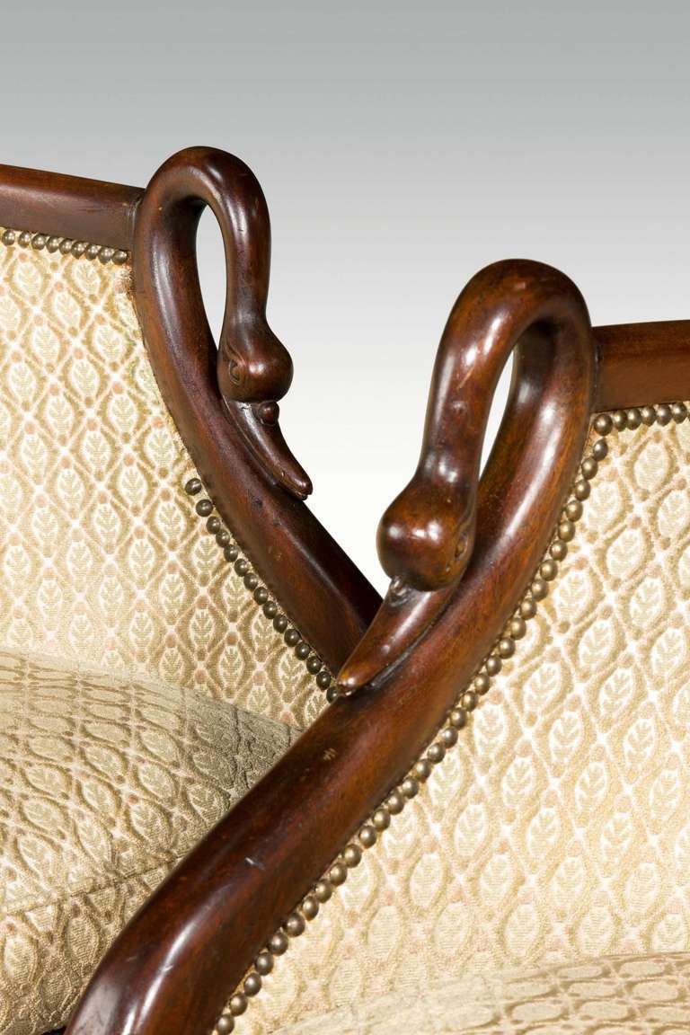 Mahogany Pair of French Armchairs