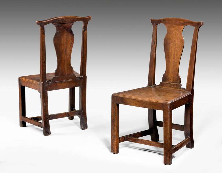 British Pair of 18th Century Side Chairs