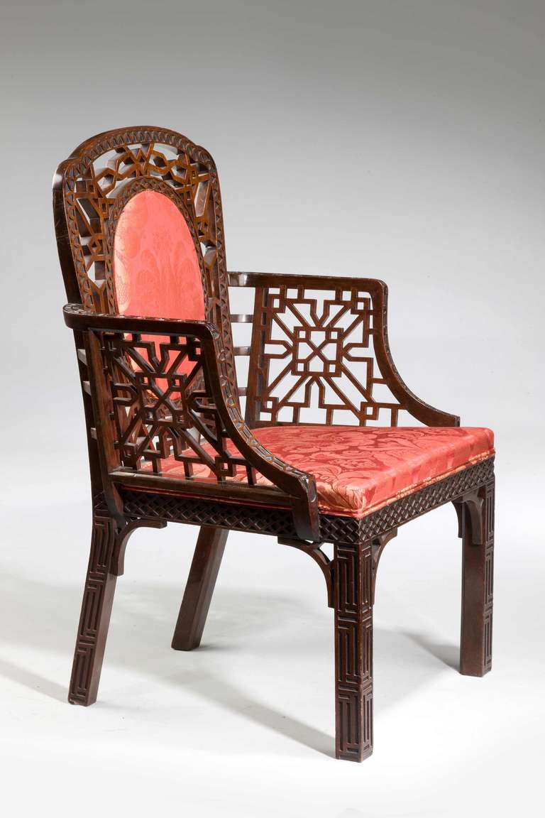 Chippendale Design Armchair. From the 