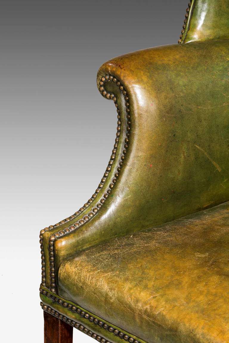 Chippendale Period Wing Chair at 1stDibs