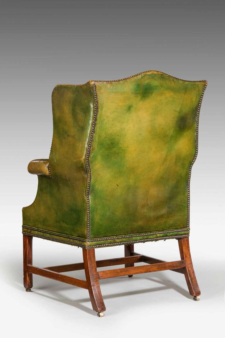Chippendale Period Wing Chair at 1stDibs