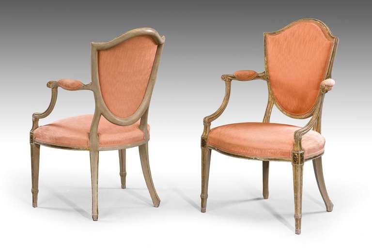 British Set of Four George III Period Armchairs