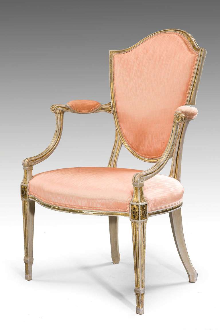 18th Century and Earlier Set of Four George III Period Armchairs