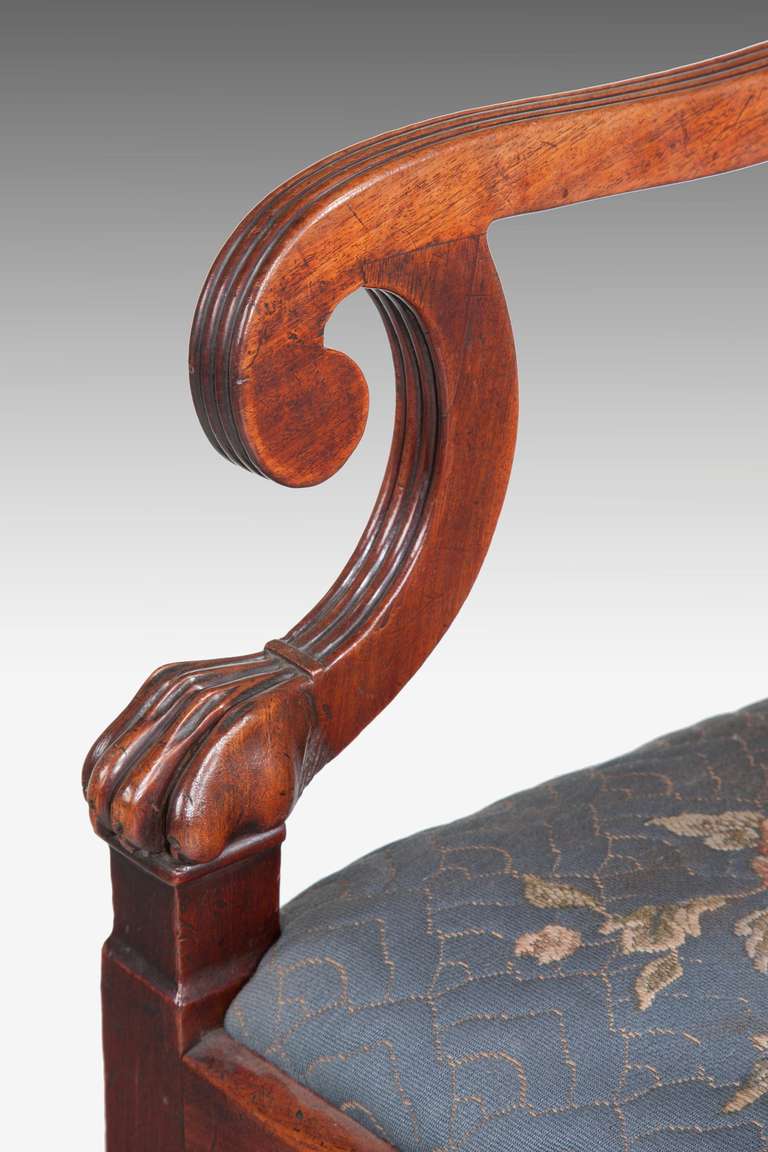 Mahogany  Eight George III period Dining Chairs with Pierced Splats
