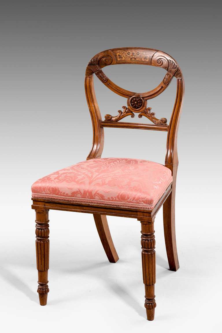 British Fine Late Regency Period Side Chair