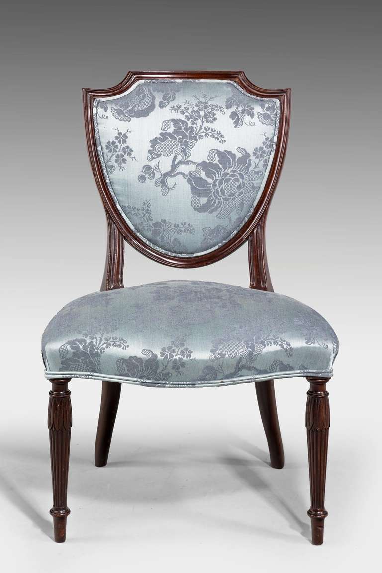 Set of Six Late 19th Century Hepplewhite Design Chairs 1