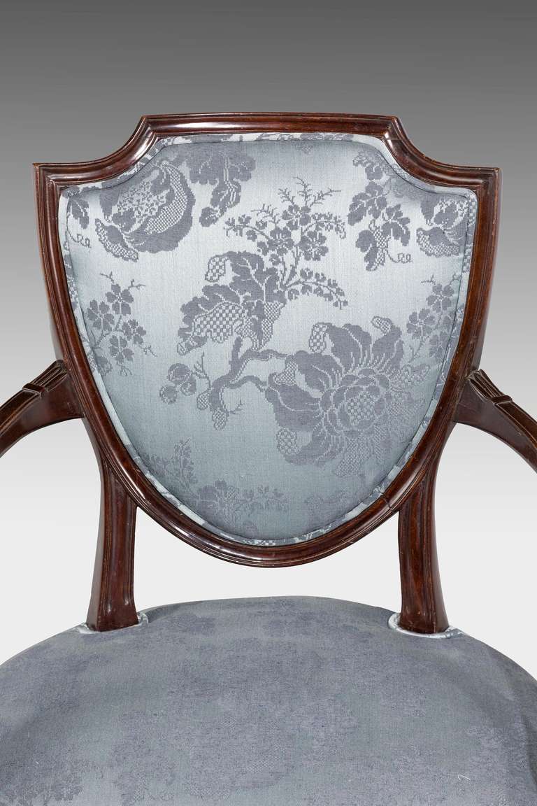 Set of Six Late 19th Century Hepplewhite Design Chairs 3