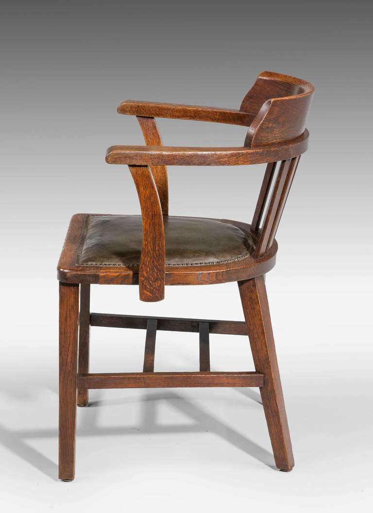 British Oak Desk Chair.