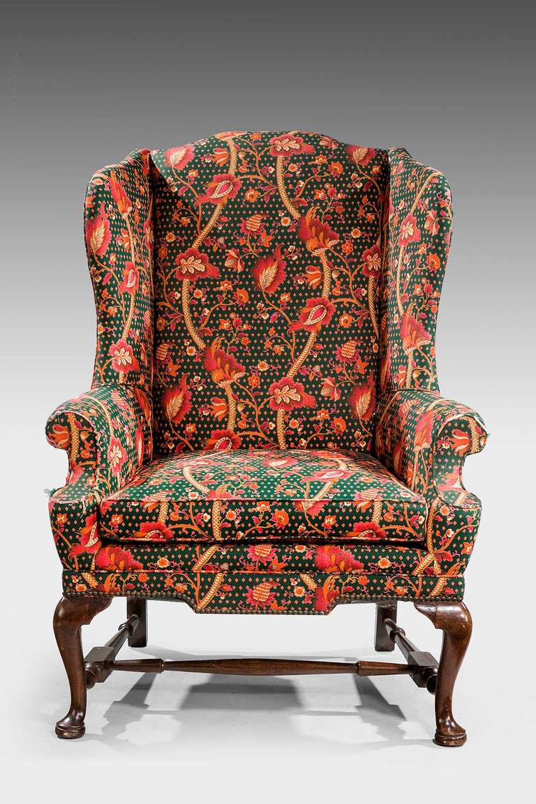 British George I Design Wing Chair