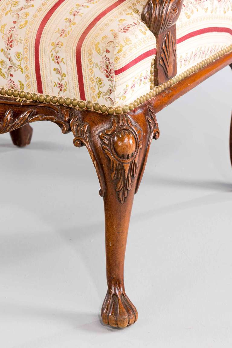 Late 19th Century Beech Framed Gainsborough Armchair 2