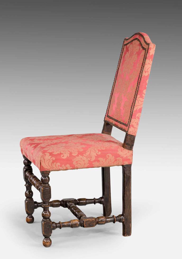Set of Six 17th Century Style Walnut Chairs 2