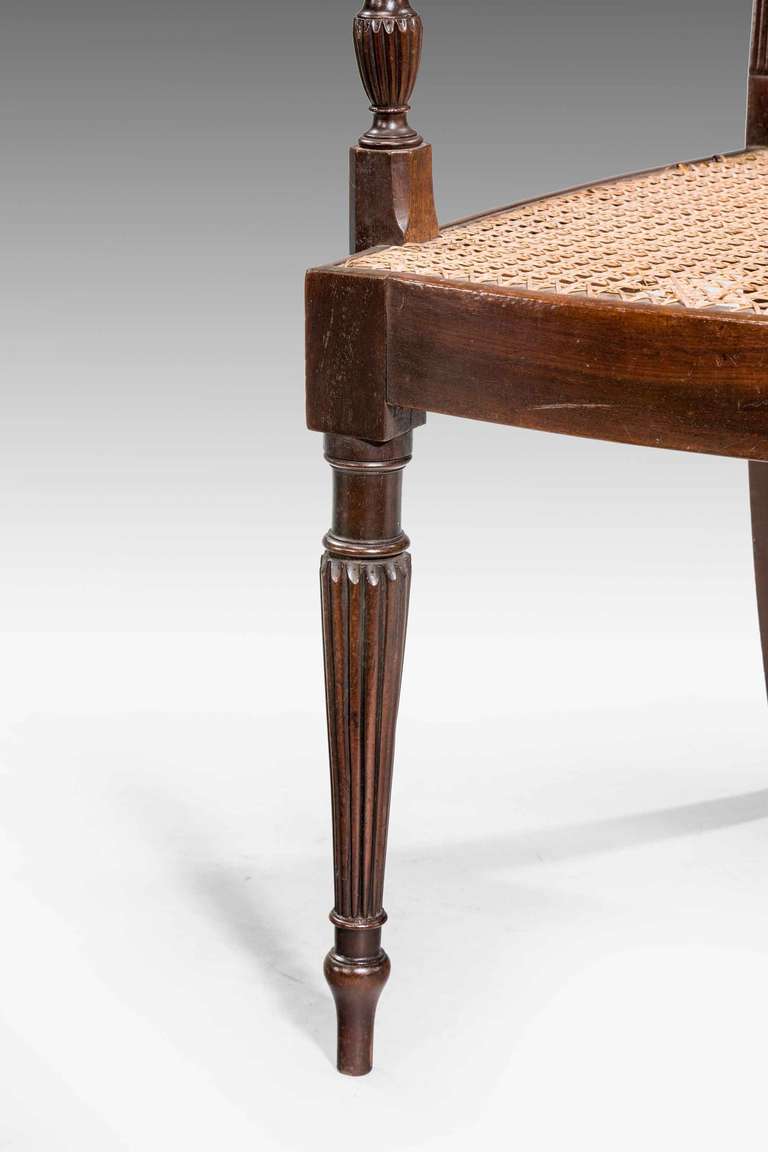 Set of Six George III Period Mahogany Elbow Chairs 2