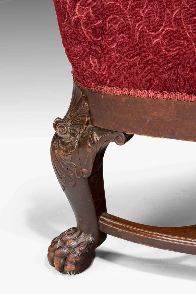 Late 19th Century Mahogany Wingback Chair 2