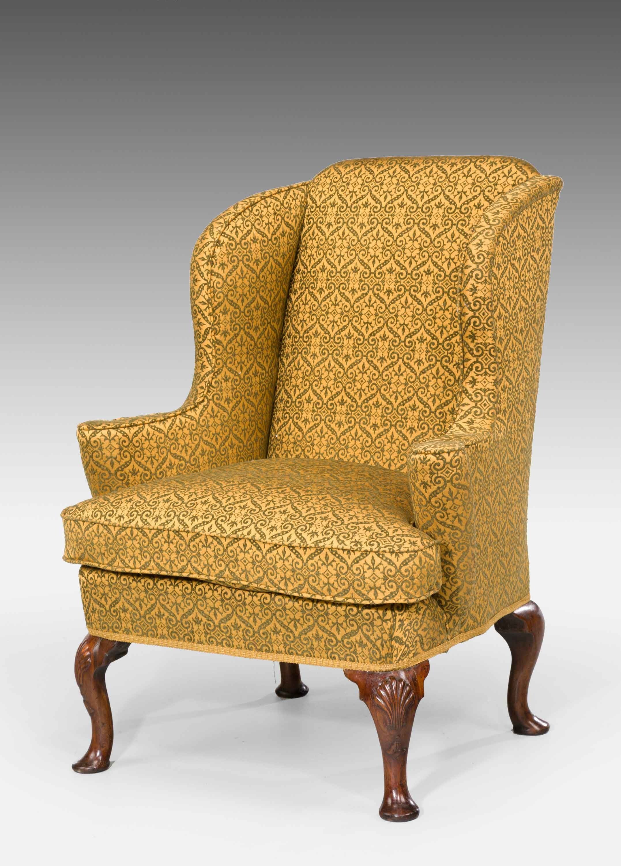 George I Period Walnut Wing Chair