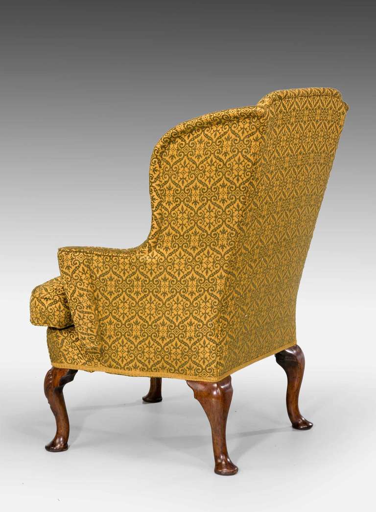 British George I Period Walnut Wing Chair