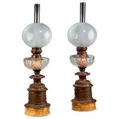 Pair of 19th Century Oil Lamps 10