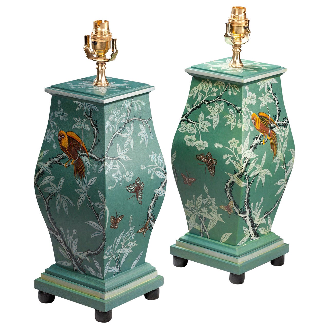 Pair of 20th century Square Section Lamps
