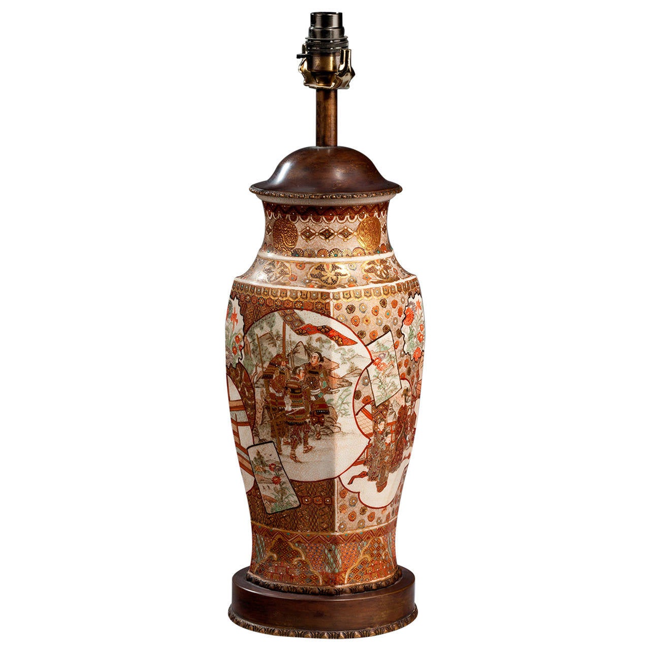 19th Century Satsuma Vase Lamp For At 1stdibs 19th Century Satsuma Vase Lamp For
