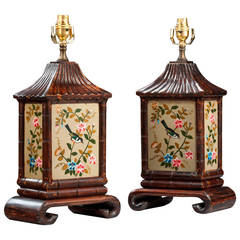 Pair of 20th century Bamboo Design Lamps 2