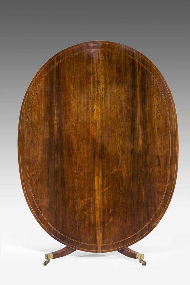 George III Period Rosewood Oval Dining Table at 1stDibs