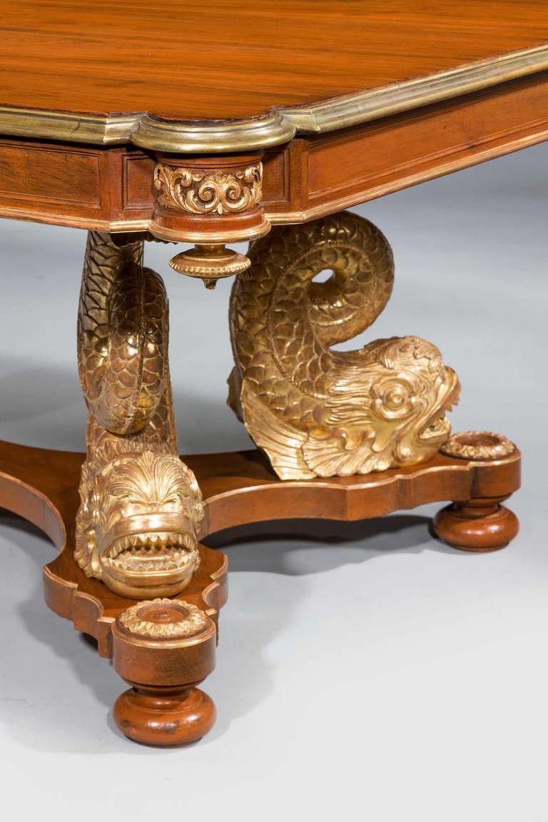 A rare 19th Century mahogany and parcel gilt Centre Table  1