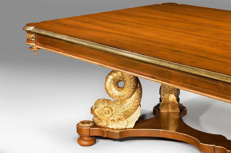 A rare 19th Century mahogany and parcel gilt Centre Table  2