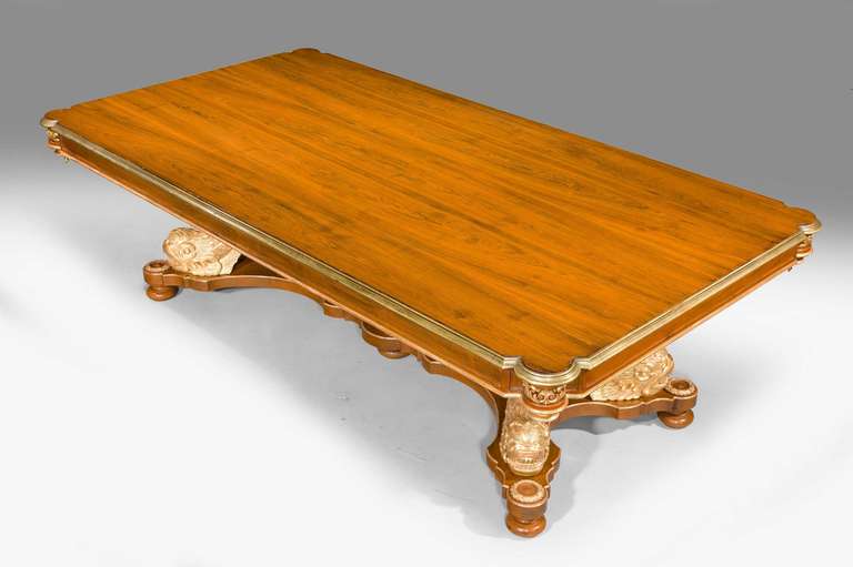 A rare 19th Century mahogany and parcel gilt Centre Table  In Excellent Condition In Peterborough, Northamptonshire