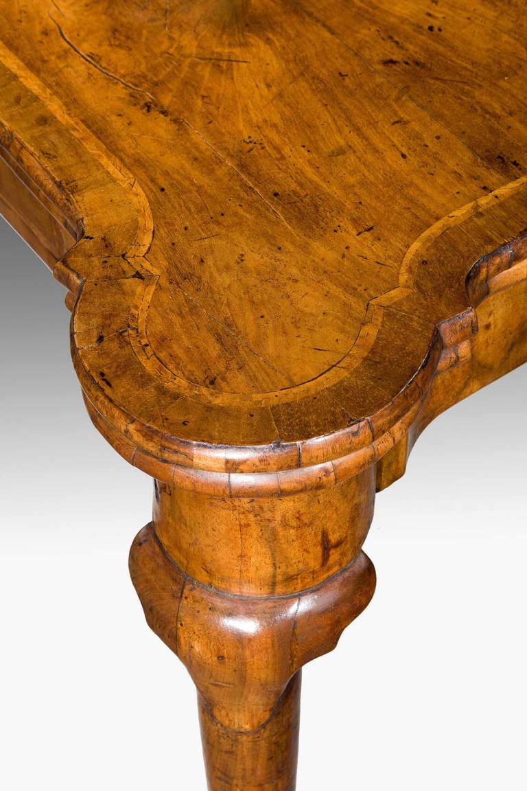 18th Century and Earlier Queen Anne Walnut Games Table For Sale