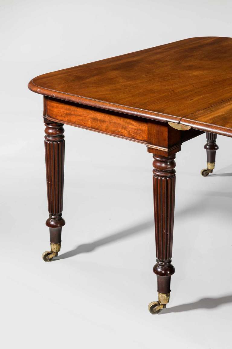 19th Century Regency Period Three-Part Mahogany Dining Table For Sale