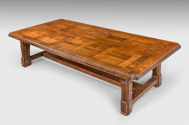 British Late 19th Century Oak Refectory Table
