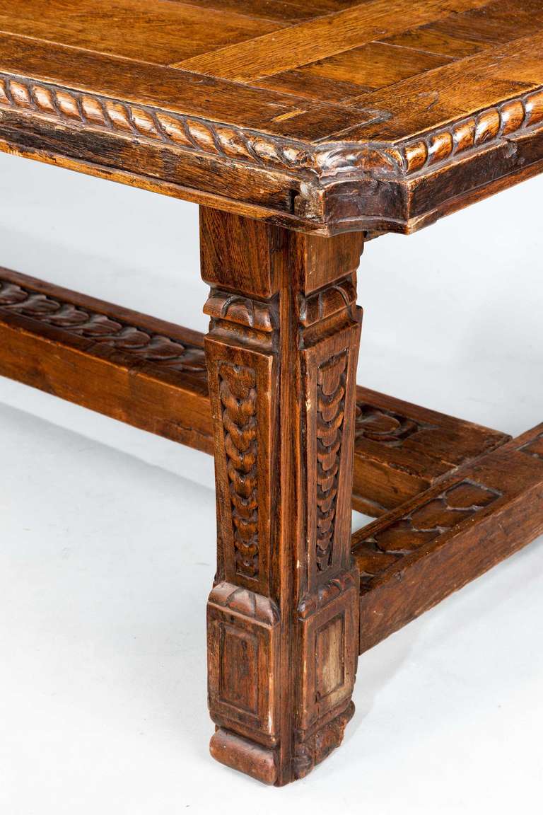 Late 19th Century Oak Refectory Table 1