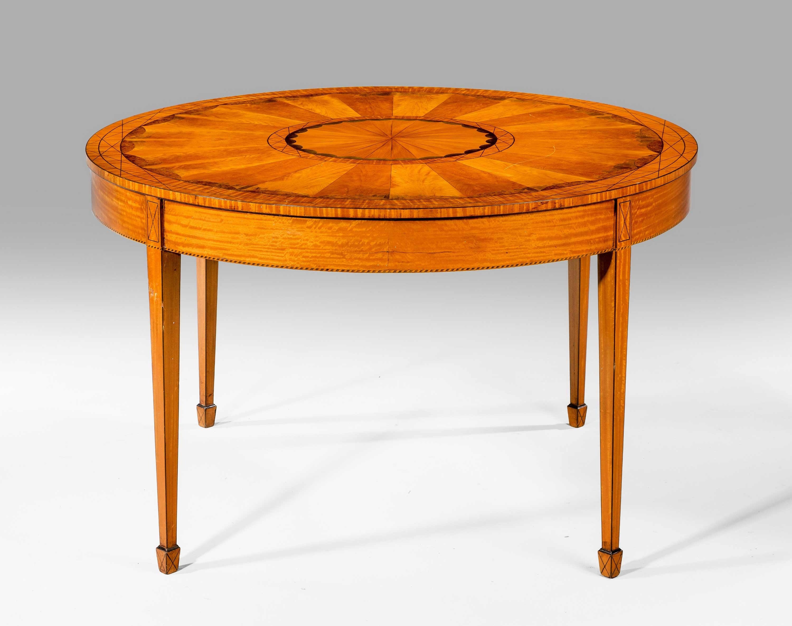 19th Century Satinwood Circular Centre Table