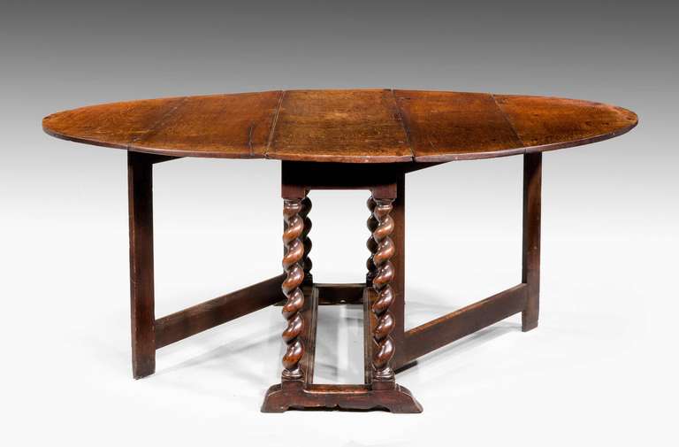 British William and Mary Period Gate Leg Table