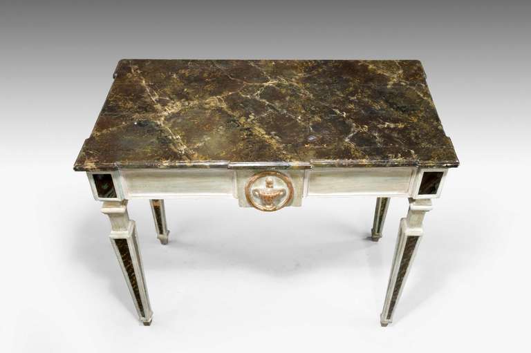 Italian Faux Marble Pier Table In Good Condition In Peterborough, Northamptonshire