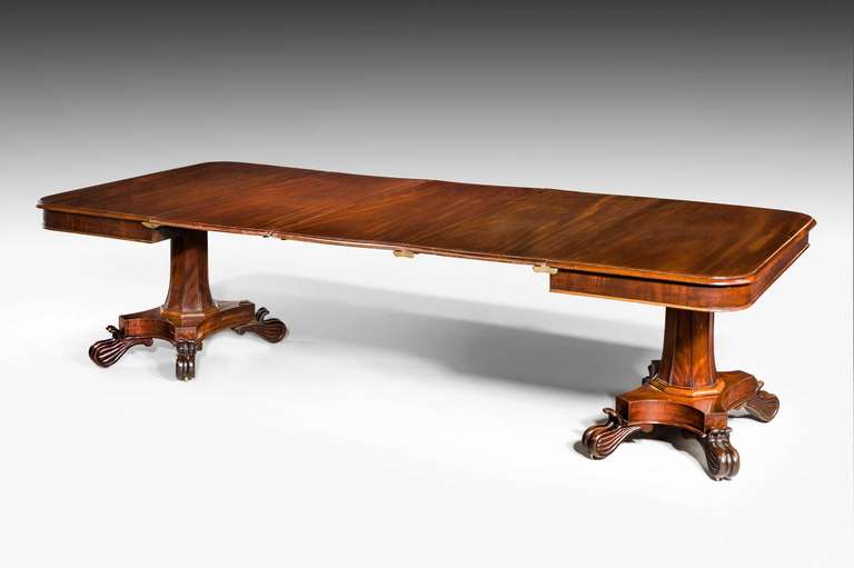 Regency Period Two-Pillar Dining Table