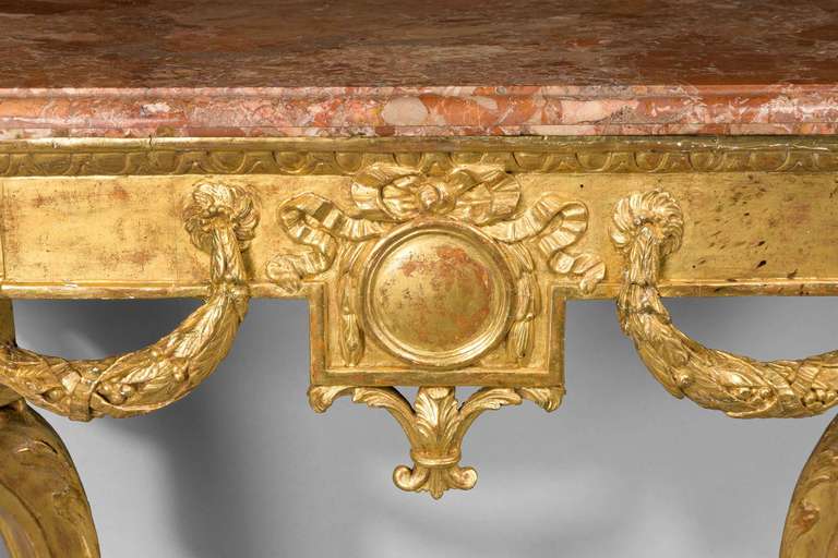 Gilt Louis XVI Neoclassical Pier Table