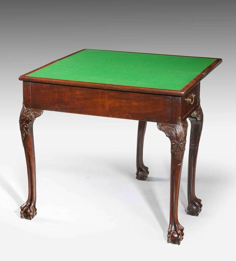 British Mid-18th Century Mahogany Card Table