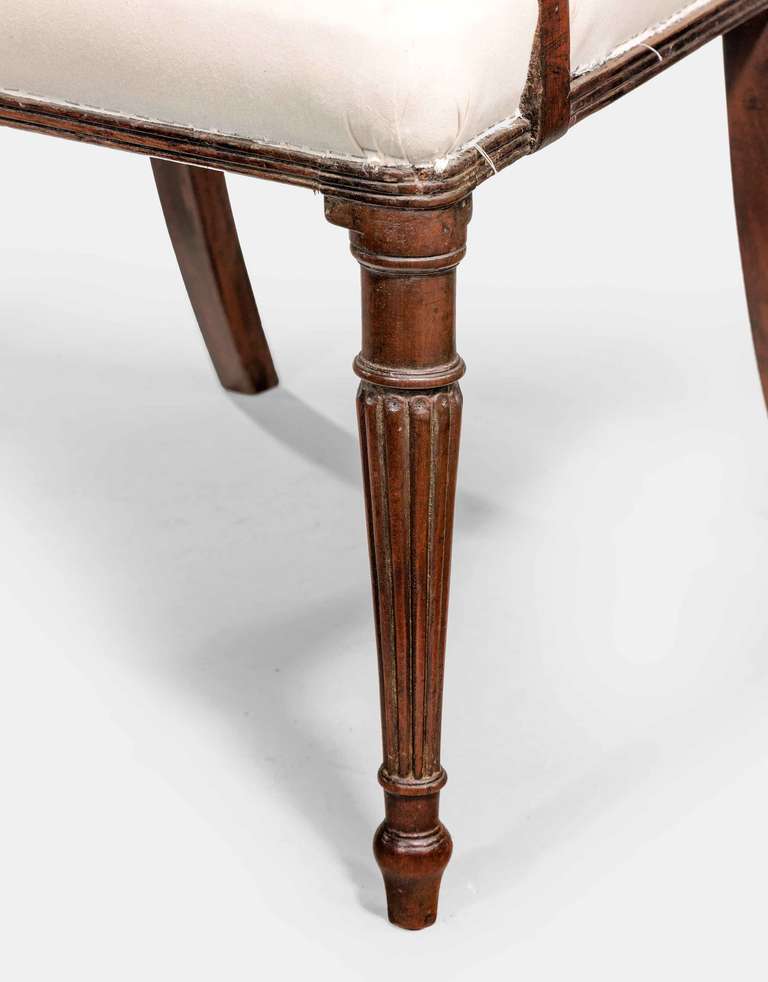 18th Century and Earlier Pair of George III Period Mahogany Elbow Chairs