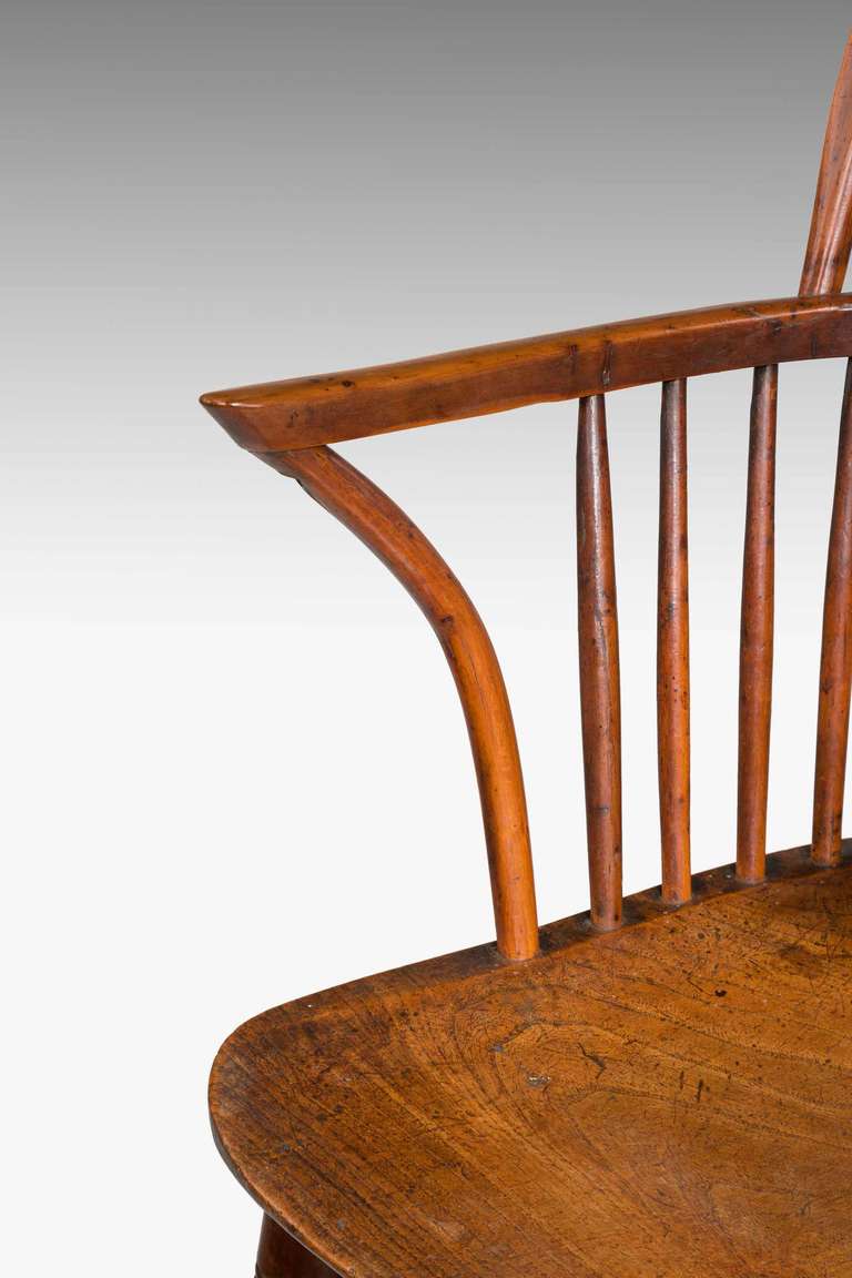 Early 19th Century Yew Tree Windsor Chair by John Amos 1