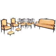19th Century Ebonized Suite of 11 Pieces 3