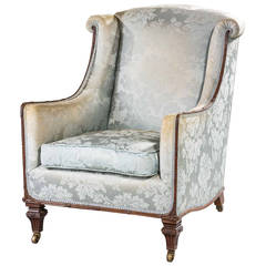 Well-Carved, Mahogany Frame Easy Chair