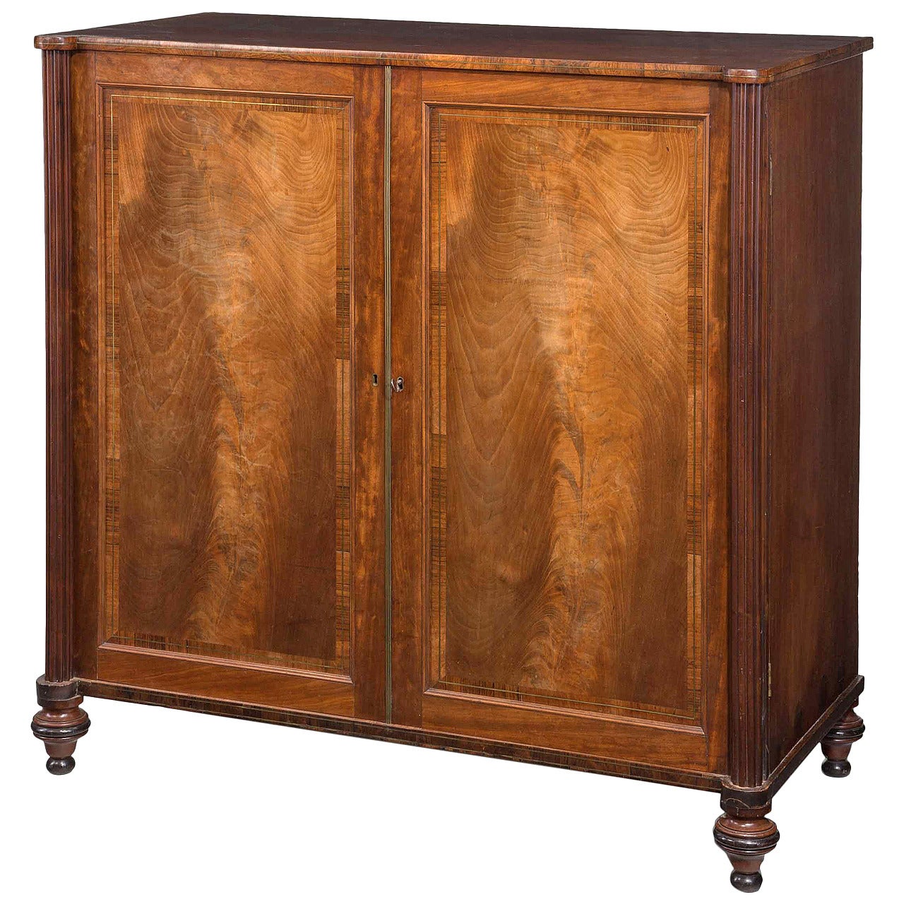 George III Period Mahogany Two-Door Cabinet